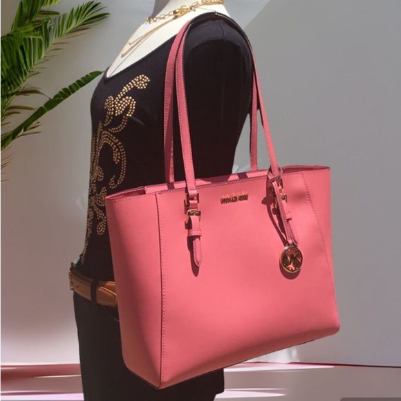 Michael Kors Collection Handbags - MICHAEL KORS LEATHER BAG TOTE SHOULDER BAG WORK LAPTOP VACATION SCHOOL OFFICE